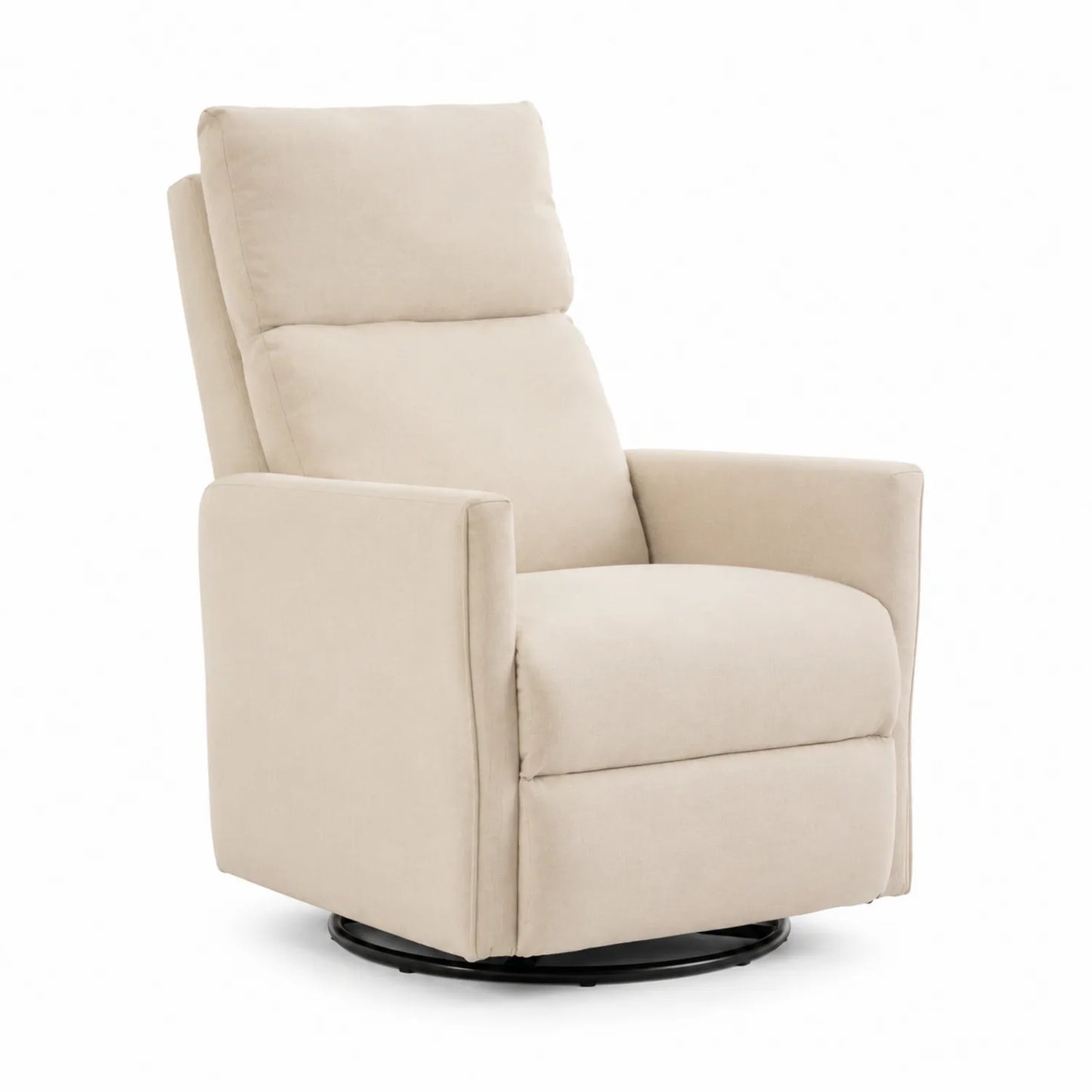 Fauteuil pivotant en tissu polyester beige