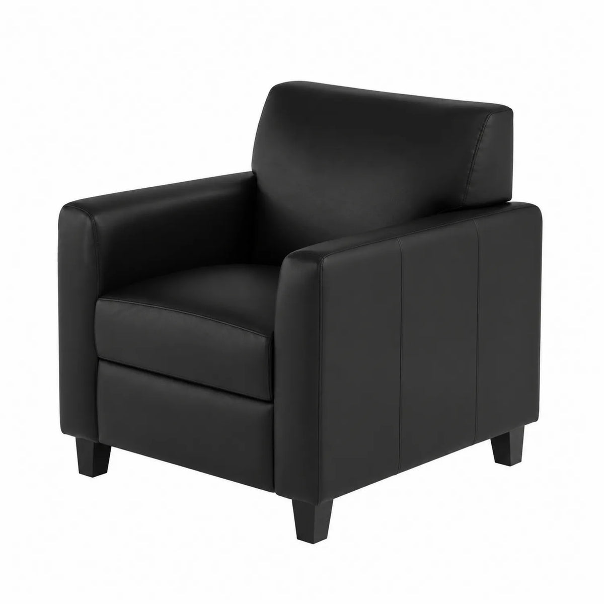 Fauteuil en cuir synthétique noir