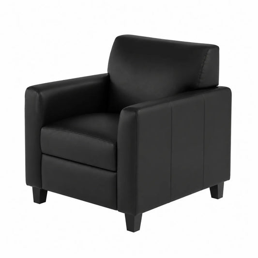 Fauteuil en cuir synthétique noir
