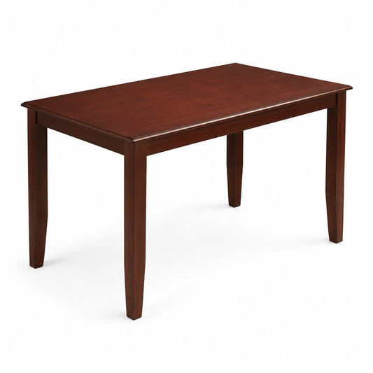Table à manger en bois brun avec finition